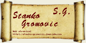 Stanko Gromović vizit kartica